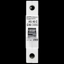 DORMAN SMITH 40 AMP CURVE C 10kA MCB CIRCUIT BREAKER AS40C