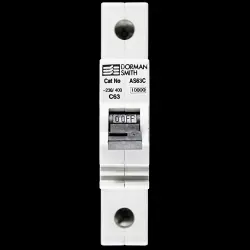 DORMAN SMITH 63 AMP CURVE C 10kA MCB CIRCUIT BREAKER AS63C
