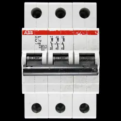 ABB 10 AMP CURVE C 6kA TRIPLE POLE MCB CIRCUIT BREAKER 2CDS253001R0104 S203