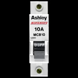 ASHLEY 10 AMP TYPE 1 M6 MCB CIRCUIT BREAKER SUPASAFE MCB10 12893