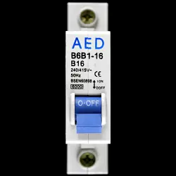 AED 16 AMP CURVE B 6kA MCB CIRCUIT BREAKER B6B1-16