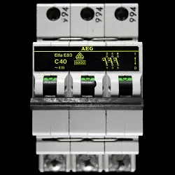AEG C 40 MCB TRIPLE POLE 6kA CIRCUIT BREAKER ELFA E83
