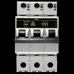 AEG C 63 MCB TRIPLE POLE 6kA CIRCUIT BREAKER ELFA E83