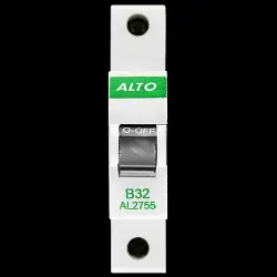 ALTO 32 AMP CURVE B 6kA MCB CIRCUIT BREAKER AL2755 RED CLIP