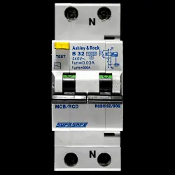 ASHLEY & ROCK B 32 RCBO MCB/RCD DOUBLE POLE 10kA 30mA TYPE AC RCBO32/30G