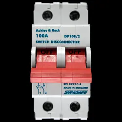 ASHLEY & ROCK 100 MAIN SWITCH DISCONNECTOR DOUBLE POLE DP100/2 AC-22B SUPASAFE