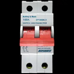 ASHLEY & ROCK 100 MAIN SWITCH DISCONNECTOR DOUBLE POLE DP100DE/2 AC-22B SUPASAFE