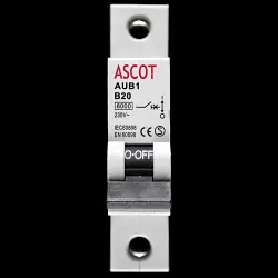 ASCOT 20 AMP CURVE B 6kA MCB CIRCUIT BREAKER AUB1