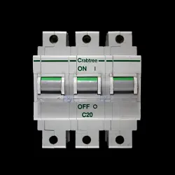 CRABTREE C 20 MCB TRIPLE POLE M9 CIRCUIT BREAKER POLESTAR