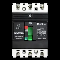 CRABTREE 100 MCCB TRIPLE POLE 25kA 7PBGN3100 POWERSTAR