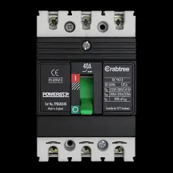CRABTREE 40 MCCB TRIPLE POLE 25kA 7PBGN340 POWERSTAR