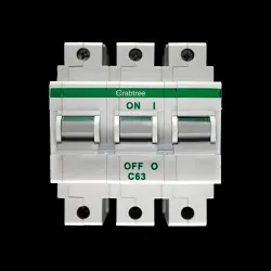 CRABTREE C 63 MCB TRIPLE POLE 16kA CIRCUIT BREAKER POLESTAR 63C/63