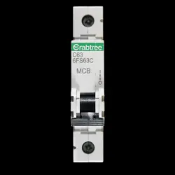 CRABTREE C 63 MCB 6kA CIRCUIT BREAKER LOADSTAR 6FS63C