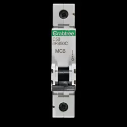 CRABTREE C 50 MCB 6kA CIRCUIT BREAKER LOADSTAR 6FS50C