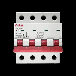 C-PAK 125 MAIN SWITCH DISCONNECTOR FOUR POLE ISO125-4 AUT1