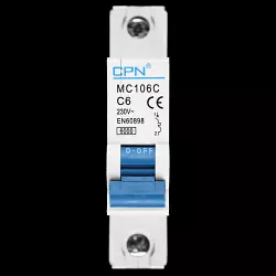CPN 6 AMP CURVE C 6kA MCB CIRCUIT BREAKER MC106C