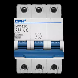 CPN 32 AMP CURVE C 6kA TRIPLE POLE MCB CIRCUIT BREAKER MC332C