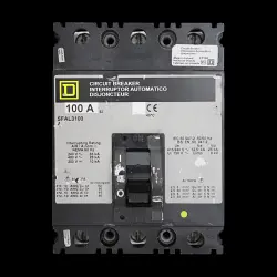 SQUARE D 100 MCCB TRIPLE POLE 25kA SFAL36100 SERIES 2