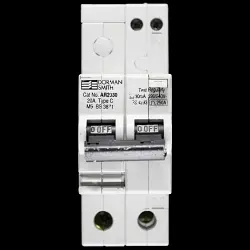 DORMAN SMITH 20 AMP CURVE C M9 30mA DOUBLE POLE RCBO AR2030