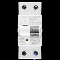 DORMAN SMITH 20 AMP CURVE C 10kA 30mA DOUBLE POLE RCBO TYPE A KR2PC2030A