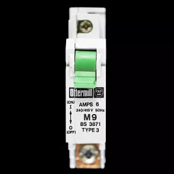 OTTERMILL 6 AMP TYPE 3 M9 MCB CIRCUIT BREAKER SYSTEM T G6
