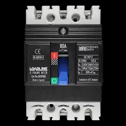 DORMAN 80 AMP 25kA TRIPLE POLE MCCB LOADLINE GN3P80