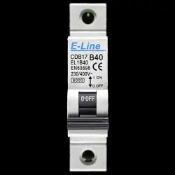 E-LINE 40 AMP CURVE B 6kA MCB CIRCUIT BREAKER CDB17 EL1B40