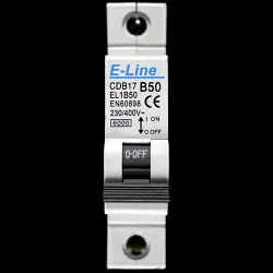 E-LINE 50 AMP CURVE B 6kA MCB CIRCUIT BREAKER CDB17 EL1B50
