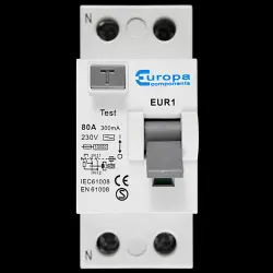 EUROPA 80 RCD DOUBLE POLE 300mA TYPE AC EUR1