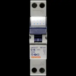 GEWISS 16 AMP CURVE C 6kA SP&N MCB CIRCUIT BREAKER GW90227 MTC60