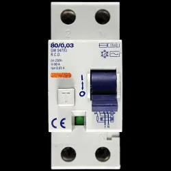 GEWISS 80 RCD DOUBLE POLE 30mA TYPE AC 80/0.03 GW94793 OS