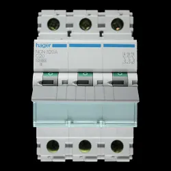 HAGER 20 AMP CURVE C 10kA TRIPLE POLE MCB CIRCUIT BREAKER NCN320A 461583