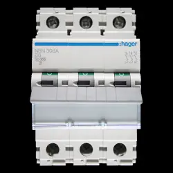 HAGER 6 AMP CURVE B 10kA TRIPLE POLE MCB CIRCUIT BREAKER NBN306A 461831