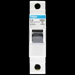 HAGER 6 AMP CURVE C 6kA MCB CIRCUIT BREAKER M606 Z1 13405
