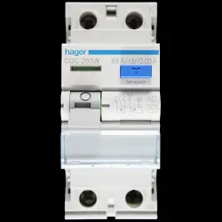 HAGER 63 AMP 30mA DOUBLE POLE RCD TYPE AC CDC263W 161472