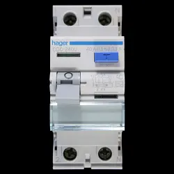 HAGER 40 AMP 30mA DOUBLE POLE RCD RCCB TYPE AC 161497 CDC240U