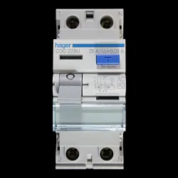 HAGER 25 AMP 30mA DOUBLE POLE RCD RCCB TYPE AC 161496 CDC225U