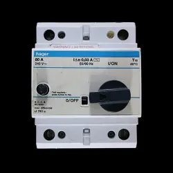 HAGER 80 AMP 30mA DOUBLE POLE RCCB RCD TYPE AC U780 01
