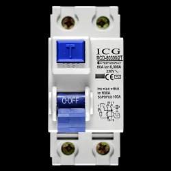 ICG 80 AMP 300mA DOUBLE POLE TIME DELAY RCD TYPE AC 80300/2T
