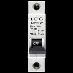 ICG C 20 MCB 6kA CIRUCIT BREAKER 1J20C/1