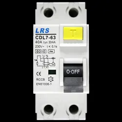 LRS 40 RCCB DOUBLE POLE 30mA TYPE AC CDL7-63