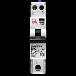 M2 40 AMP CURVE B 4.5kA 30mA RCBO TYPE A M240MBRSPKA