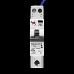 M2 16 AMP CURVE B 6kA 30mA RCBO TYPE AC M216MBRSPK