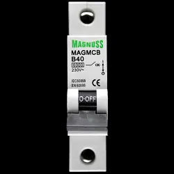 MAGNUSS 40 AMP CURVE B 6kA MCB CIRCUIT BREAKER MAGMCBB40