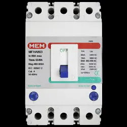 MEM 80 AMP 65kA TRIPLE POLE MCCB MFHA803
