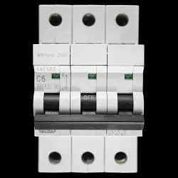MEM EATON 6 AMP CURVE C 10kA TRIPLE POLE MCB CIRCUIT BREAKER AHC063