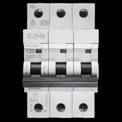 MEM EATON 20 AMP CURVE C 10kA TRIPLE POLE MCB CIRCUIT BREAKER MCH320X