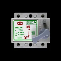 MEM 63 AMP 30mA DOUBLE POLE RCCB RCD 632ELHN