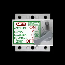MEM 40 AMP 30mA DOUBLE POLE RCCB RCD 402ELHN