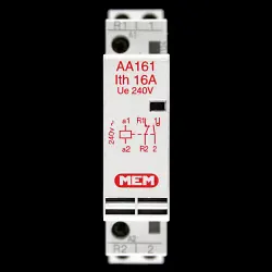 MEM 16 AMP DOUBLE POLE 1NO 1NC CONTACTOR 240V AC COIL AA161